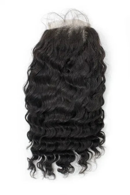 Virgin Brazilian Deep Wave Closure Wig